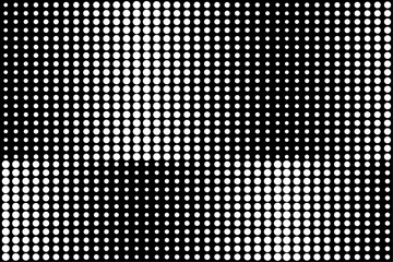 Black and white round polka dot seamless pattern background