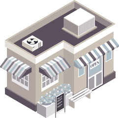Isometric Store Store Food