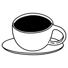 Hot americano cartoon illustration