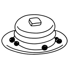Pancake cartoon illustration