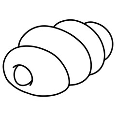 Custard cream horn cartoon illustration