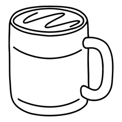 Latte cartoon illustration