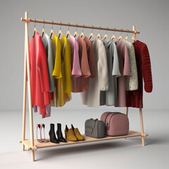 clothes hanger theme design illustration