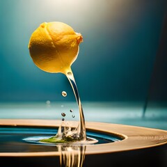 lemon in water