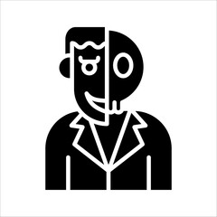 Zombie icon in line style. For your design, vector illustration on white background