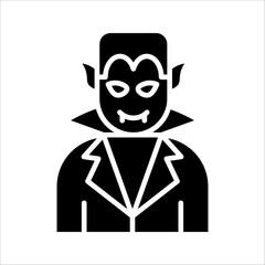 Dracula vampire line icon, bat and halloween, creature sign, vector illustration on white background