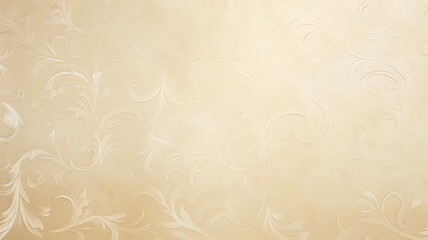 Fototapeta premium background, vintage parchment wallpaper covered with delicate floral ornament, delicate soft color, autumn warm blank form