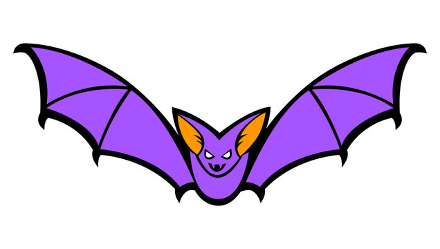 Happy Halloween bat. Holiday illustration of celebration item.