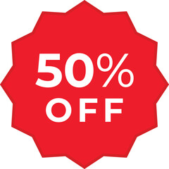 Price tags, special offer or shopping discount label with percent, discount. Red Paper sticker. 10, 20, 25, 30, 35, 40, 50, 60, 70, 80, 90 percent price. Promotional sale. Vector illustration.