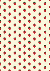 Seamless pattern with strawberry Eps 10 vector.