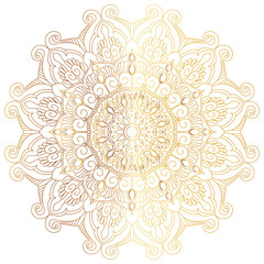 Golden mandala.Mandala de lujo .color dorado
