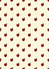 Seamless pattern with apple Eps 10 vector.