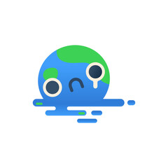 Melted earth gradient illustration