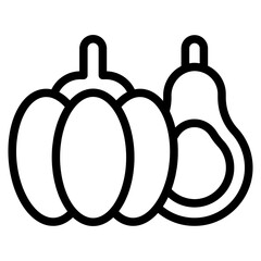 pumpkin with half avocado line 