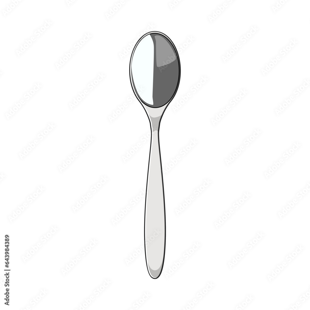 Sticker black tea spoon cartoon. table table, luxury drink, stainless ceylon black tea spoon sign. isolated symbol vector illustration