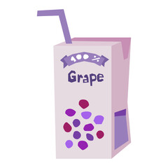 Grape juice flat illustration