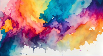 Elegant Bold Colorful Abstract Watercolor Background, Colorful Liquid Paint Abstract, Abstract Watercolor Texture, High Resolution