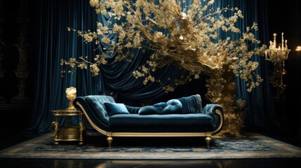 Timeless Glamour and Decadence- The Velvet and Gold Extravaganza