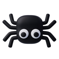 3d Cute Spider, Halloween holiday concept.