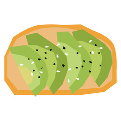 Healthy food flat illustration