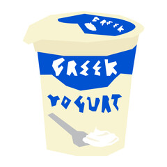 Yogurt flat illustration