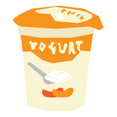Yogurt flat illustration