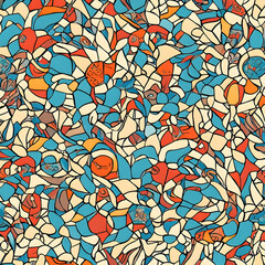 seamless floral pattern background.