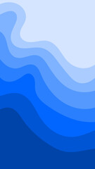 Vector illustration of wavy blue water pattern seaside, flat design background.