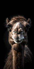 Mysterious Camel with Blurred Face