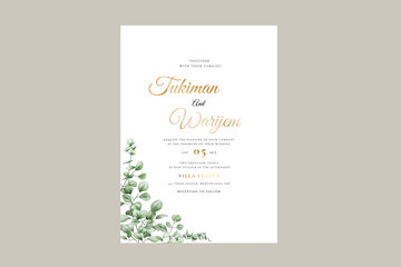 Abstract art background vector. Luxury invitation card background with golden line art flower and botanical leaves, Organic shapes, Watercolor. Vector invite design for wedding and vip cover template
