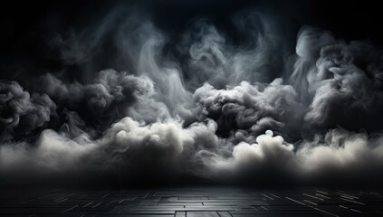 Dark background with smoke.