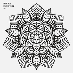 Vector luxury ornamental abstract ramadan mandala pattern indian motif diwali rangoli indian puja alpona