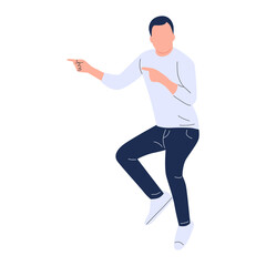 vector illustration of people jumping happily