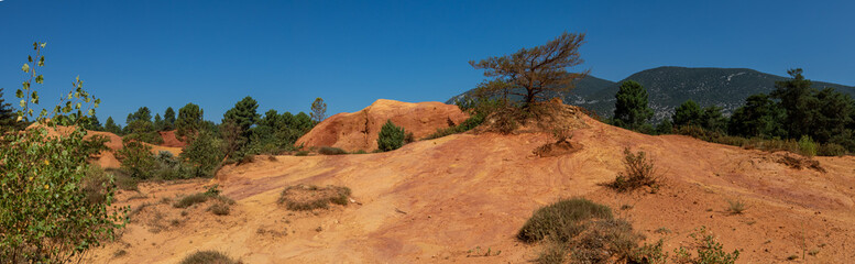Die Ockerfels in Südfrankreich Roussillon, Luberon