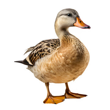 duck isolated on transparent background ,village duck cut out png ,generative ai