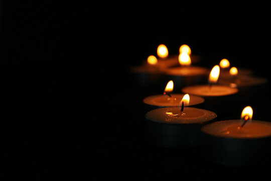 Concept of sadness and sorrow - sorrow candles