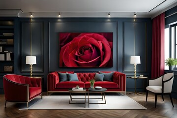 red roses in a room