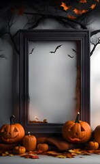 Halloween frame illustration.