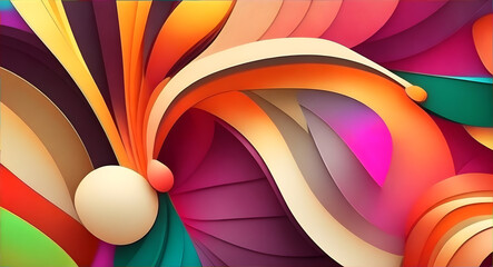 3d Colorful abstract wallpaper modern background 64. generative ai