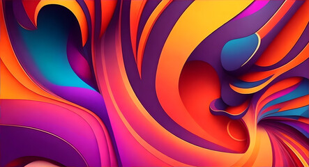 3d Colorful abstract wallpaper modern background 83. generative ai