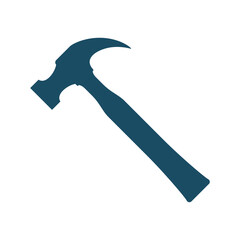 Claw hammer svg cut file. Isolated vector illustration.