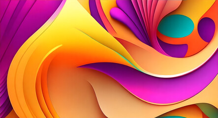 3d Colorful abstract wallpaper modern background 112. generative ai