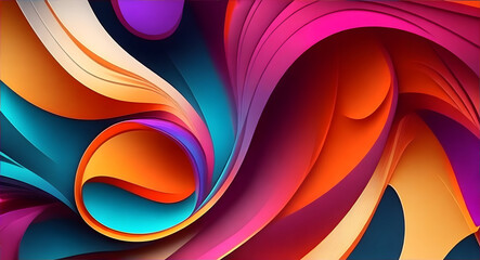 3d Colorful abstract wallpaper modern background 113. generative ai