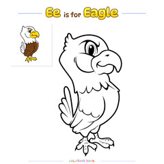 Coloring Page Eagle Cartoon