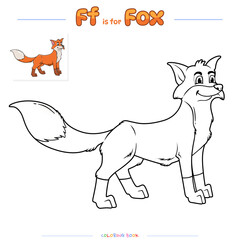 Coloring Page Fox Cartoon