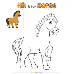 Coloring Page Horse Cartoon