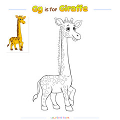 Coloring Page Giraffe II Cartoon