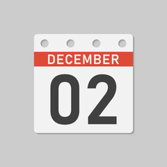 Icon page calendar day - 2 December