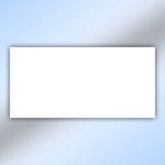 Square Frame and Blue Background - 3D Illustration