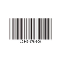 Bar code icon, realistic barcode
